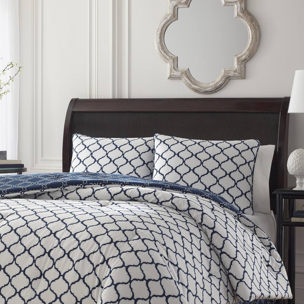Stone Cottage Navy Sateen Duvet Cover Set