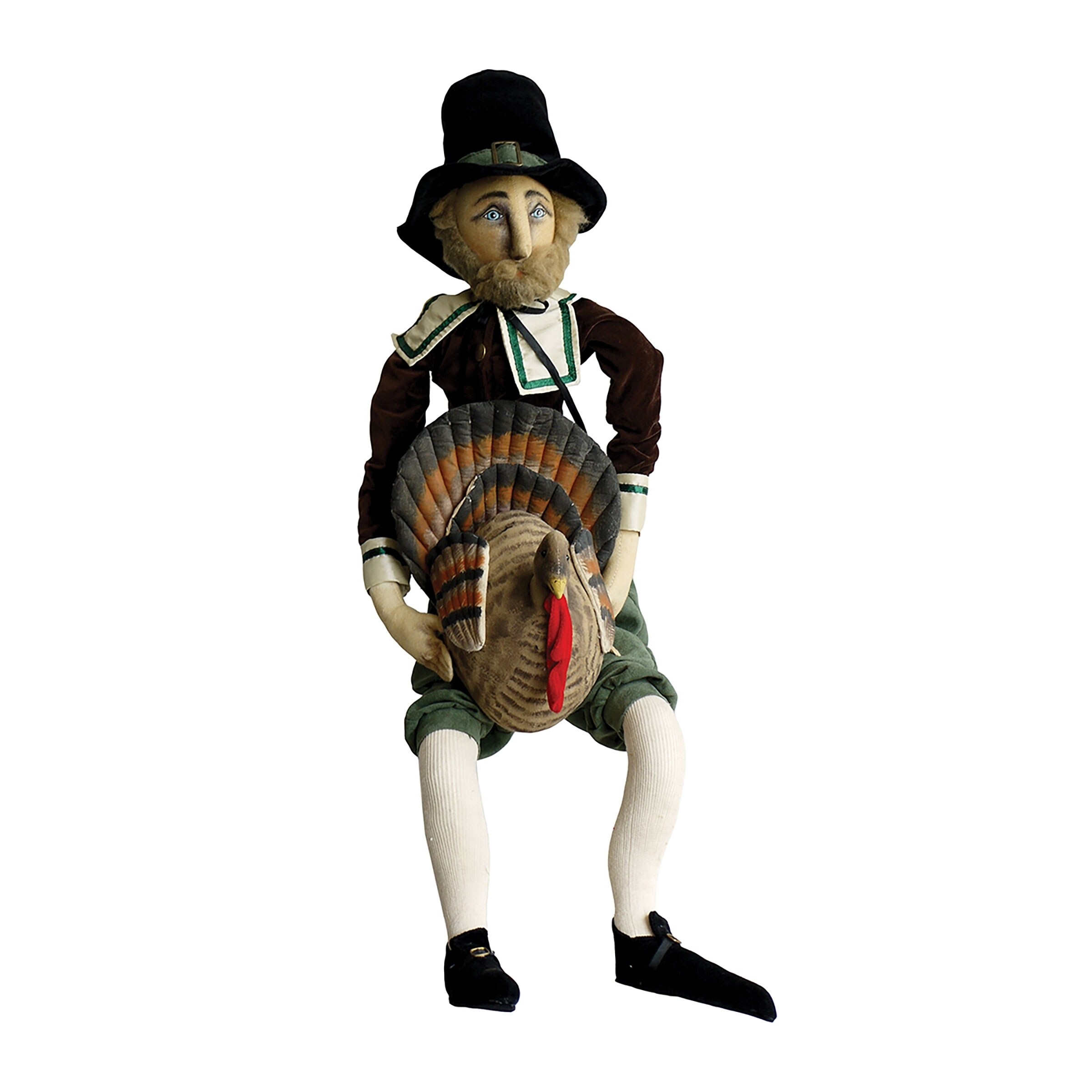 Myles Pilgrim Joe Spencer Gathered Traditions Art Doll - brown