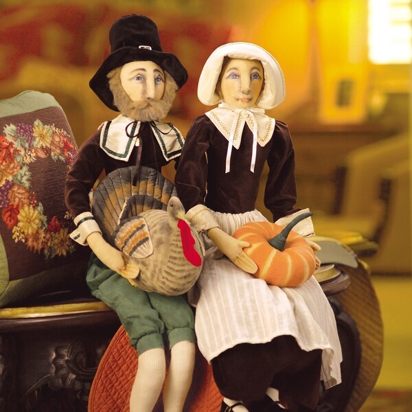 Myles Pilgrim Joe Spencer Gathered Traditions Art Doll - brown