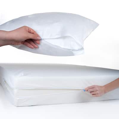 Windsor Home Twin/ Twin XL Bed Bug and Dust Mite Mattress and Pillow Protector Set