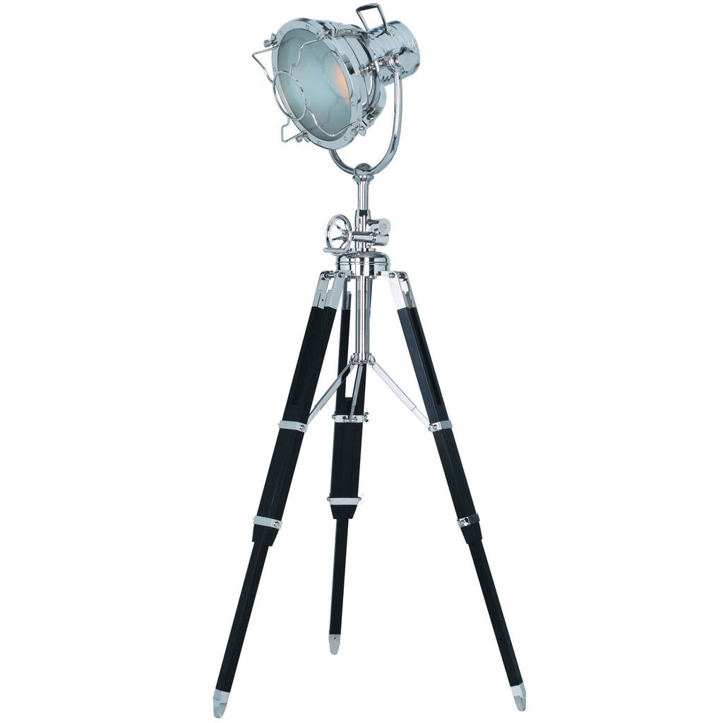 Elegant Lighting Ansel Tripod Floor Lamp with Chrome and Black Finish