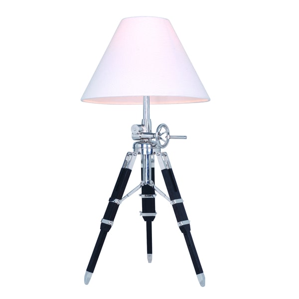 Elegant Lighting Ansel Tripod Floor Lamp with Chrome and Black Finish