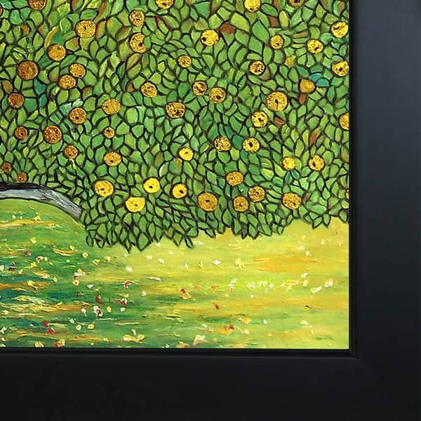 Gustav Klimt Golden Apple Tree Luxury Line Hand Painted Framed Canvas Art On Sale Overstock Gustav Klimt Golden Apple Tree Luxury Line Hand Painted Framed Canvas Art On Sale Overstock