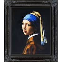 Shop Vermeer - Girl with a Pearl Earring Framed Canvas - On Sale - Free ...