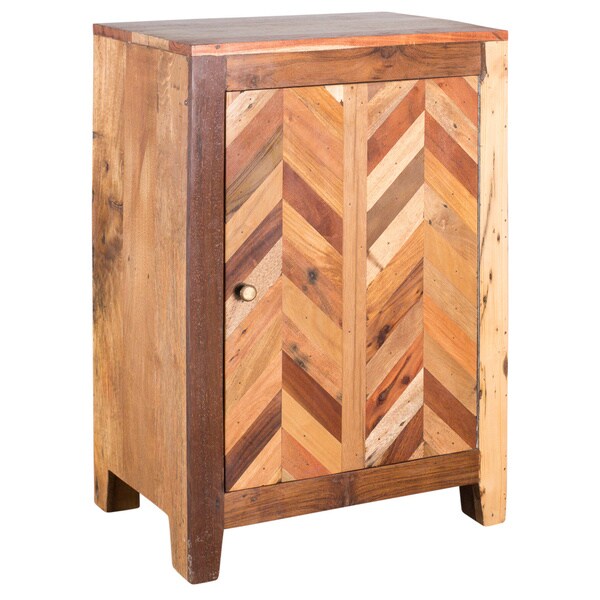 Shop Handmade Reclaimed Wood Plank Inlay Single Door (India