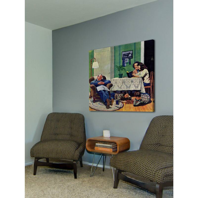 Marmont Hill - After Dinner at the Farm by John Falter Painting Print on Canvas - Multi-Color