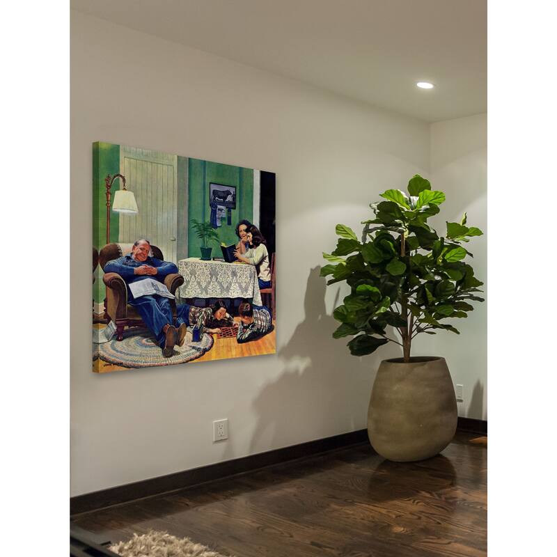 Marmont Hill - After Dinner at the Farm by John Falter Painting Print on Canvas - Multi-Color