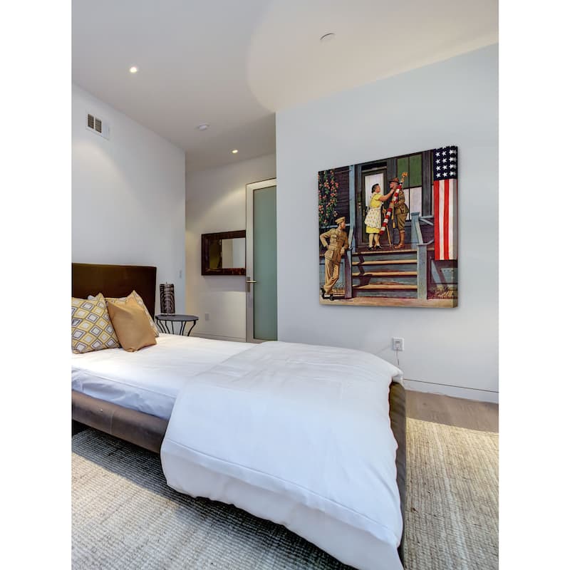 Marmont Hill - Two Generations of Vets by Stevan Dohanos Painting Print on Canvas - Multi-Color