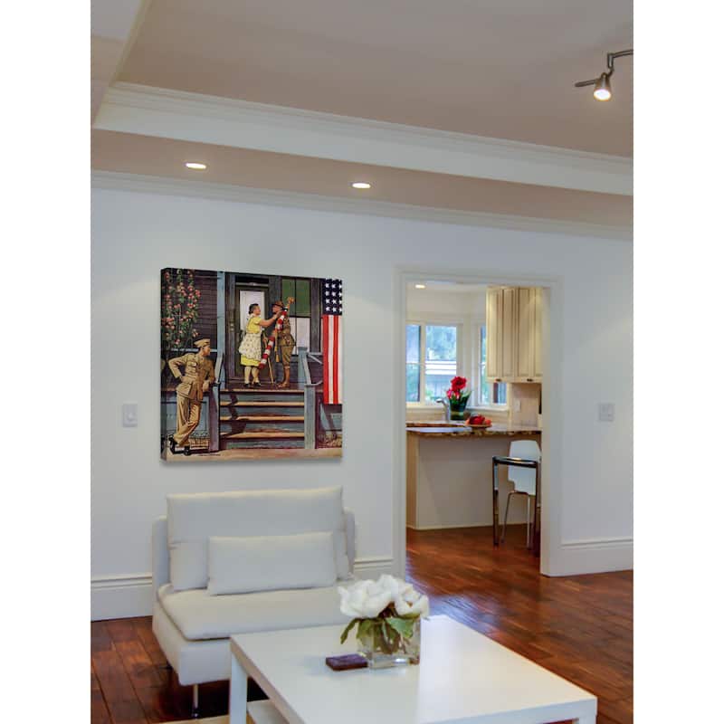 Marmont Hill - Two Generations of Vets by Stevan Dohanos Painting Print on Canvas - Multi-Color