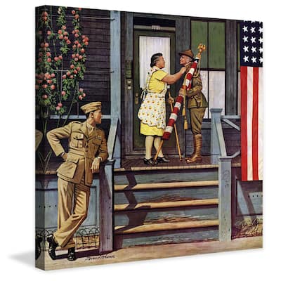 Marmont Hill - Two Generations of Vets by Stevan Dohanos Painting Print on Canvas - Multi-Color