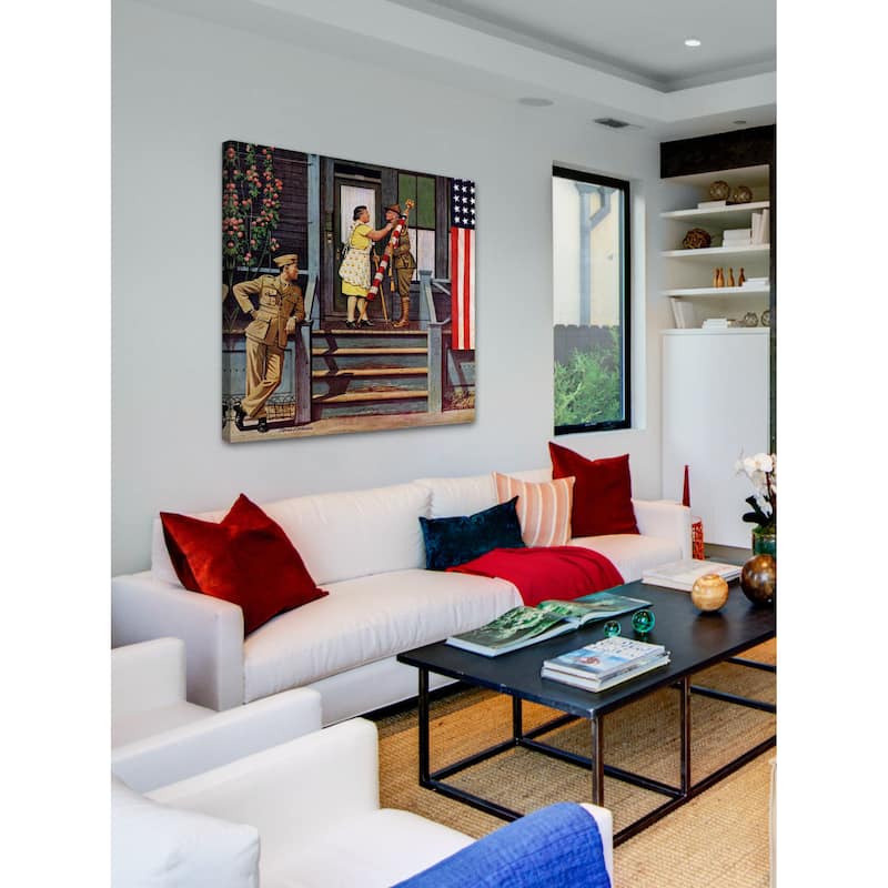 Marmont Hill - Two Generations of Vets by Stevan Dohanos Painting Print on Canvas - Multi-Color