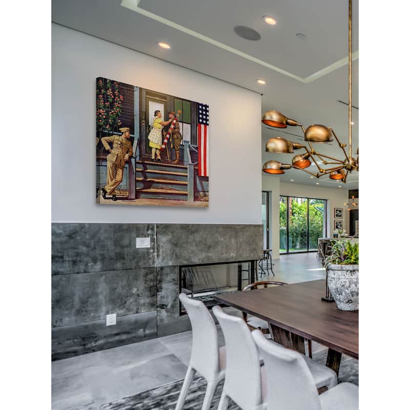 Marmont Hill - Two Generations of Vets by Stevan Dohanos Painting Print on Canvas - Multi-Color