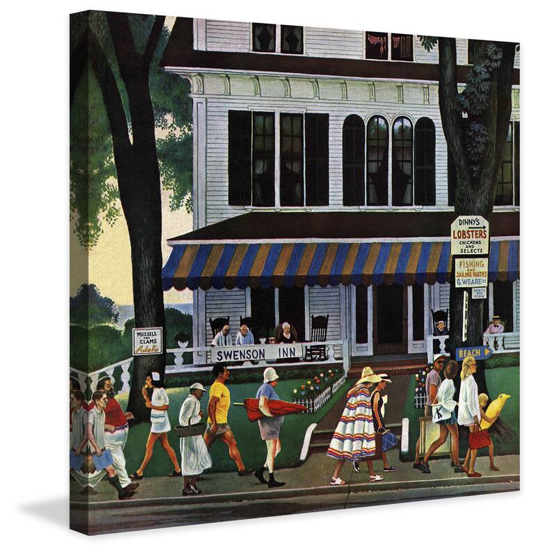 Marmont Hill - 'Inn in Ogunquit' by John Falter Painting Print on Canvas