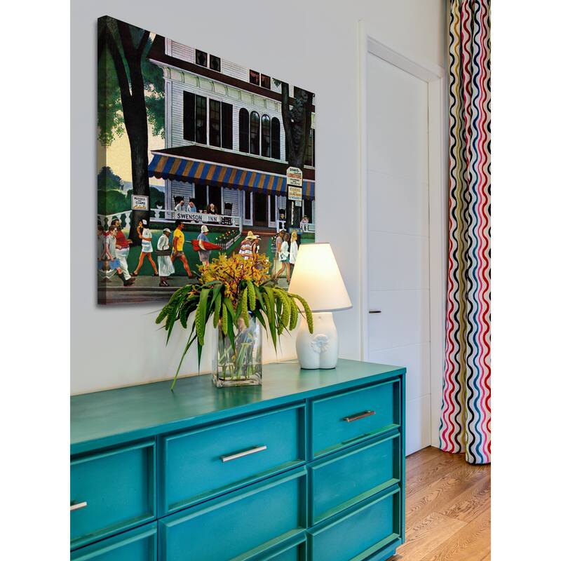 Marmont Hill - 'Inn in Ogunquit' by John Falter Painting Print on Canvas