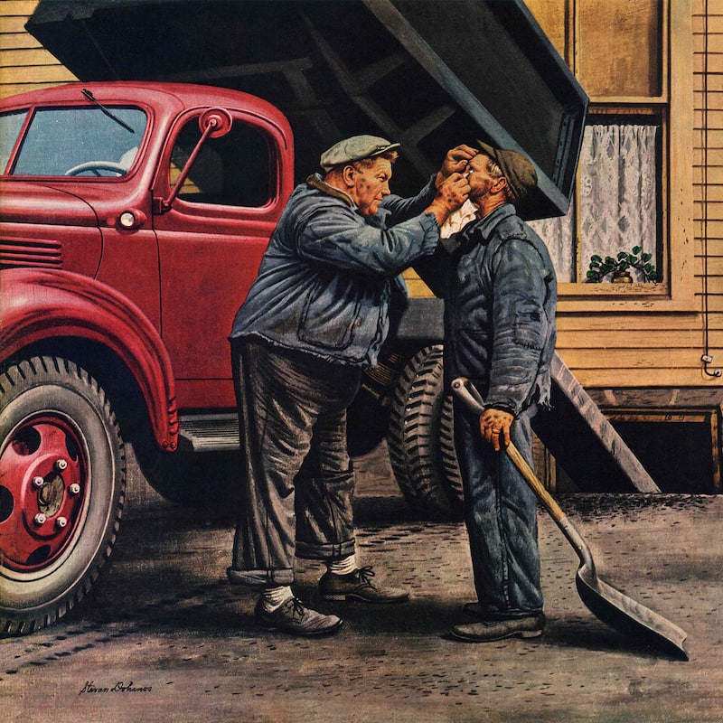 Stevan Dohanos 'Speck of Coal' Marmont Hill Painting Print on Canvas