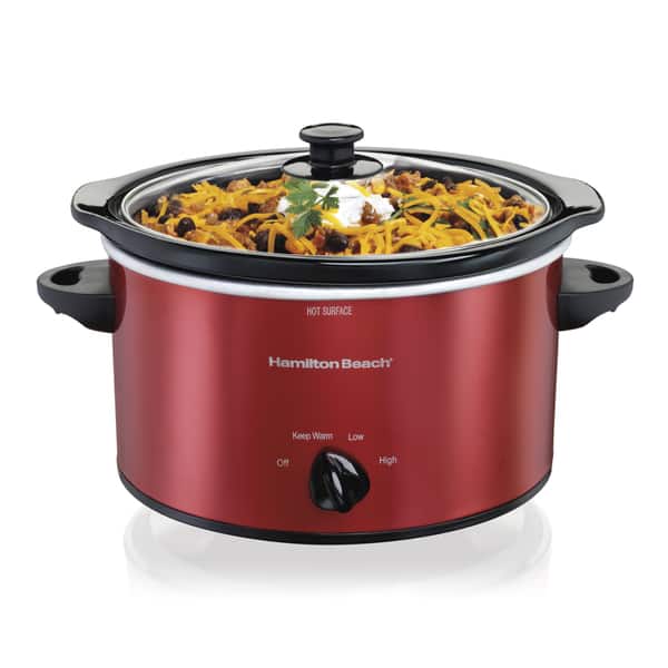  Hamilton Beach 4-Quart Slow Cooker with 3 Cooking