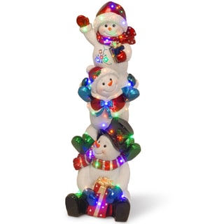 Shop Pre-Lit 28" Snowman Decoration - Overstock - 10630574