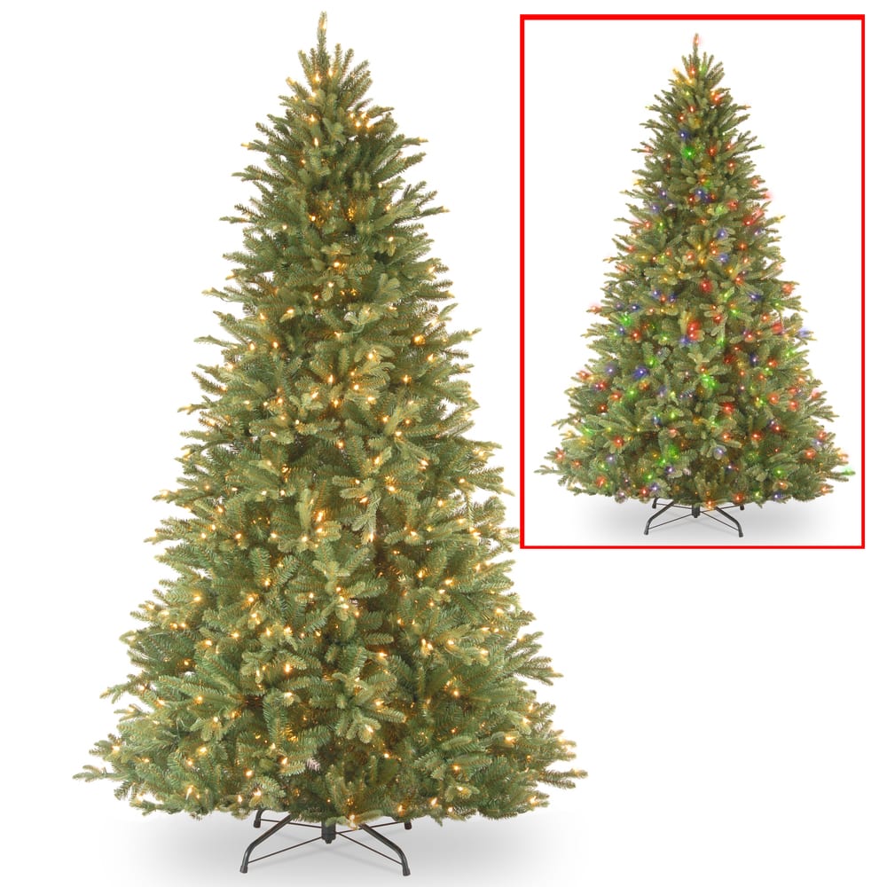 National Tree Company 7.5 ft. PowerConnect Tiffany Fir Tree with Dual Color LED Lights