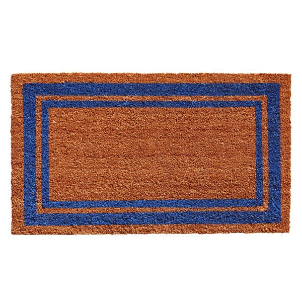 Blue Border Doormat (2' x 3')