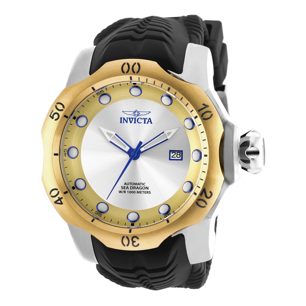 Invicta Men's 19312 Venom Automatic 3 Hand Gold, Antique Silver Dial Watch