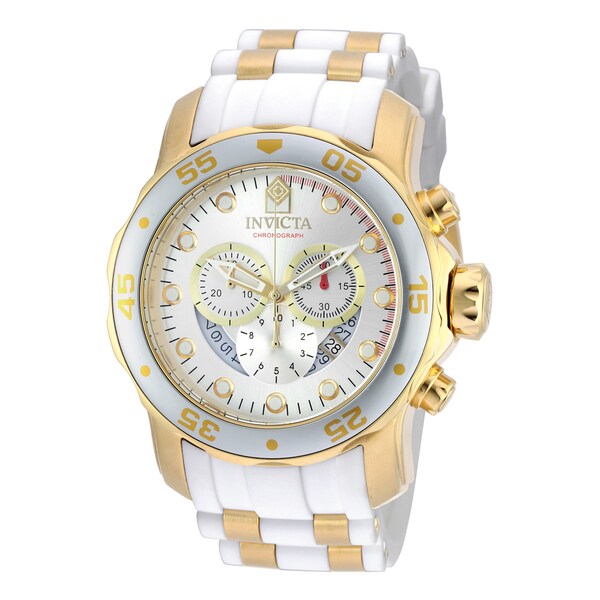 Invicta Men's 20291 Pro Diver Quartz Chronograph Silver Dial Watch