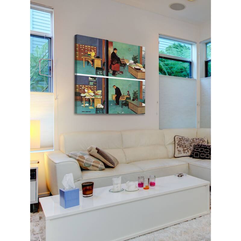 Marmont Hill - Putting Time in the Office by Richard Sargent Painting Print on Canvas - Multi-Color
