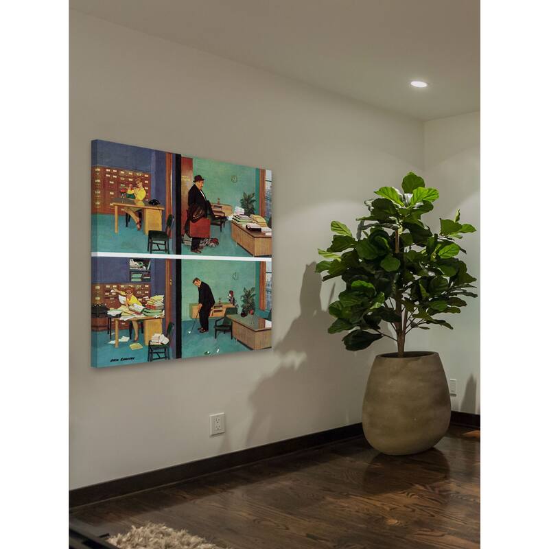 Marmont Hill - Putting Time in the Office by Richard Sargent Painting Print on Canvas - Multi-Color