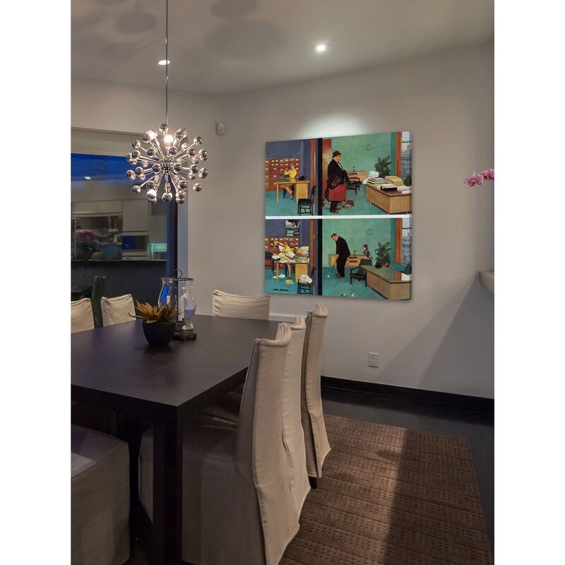 Marmont Hill - Putting Time in the Office by Richard Sargent Painting Print on Canvas - Multi-Color