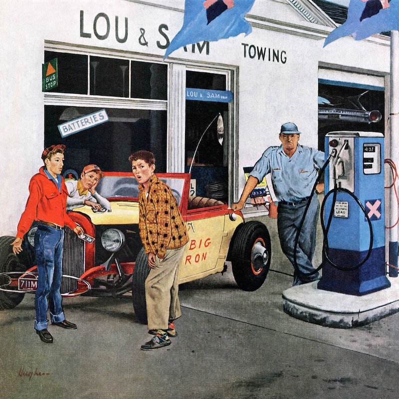 Marmont Hill - Gas Money by George Hughes Painting Print on Canvas - Multi-Color