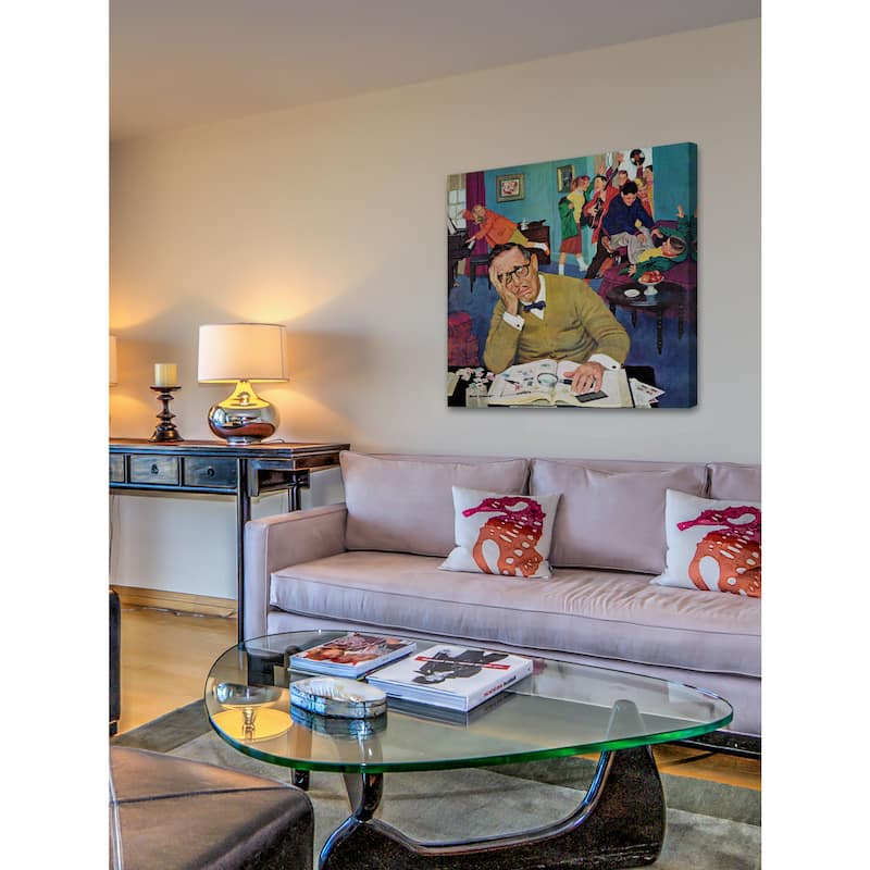 Marmont Hill - No Quiet for Daddyo by Richard Sargent Painting Print on Canvas - Multi-Color