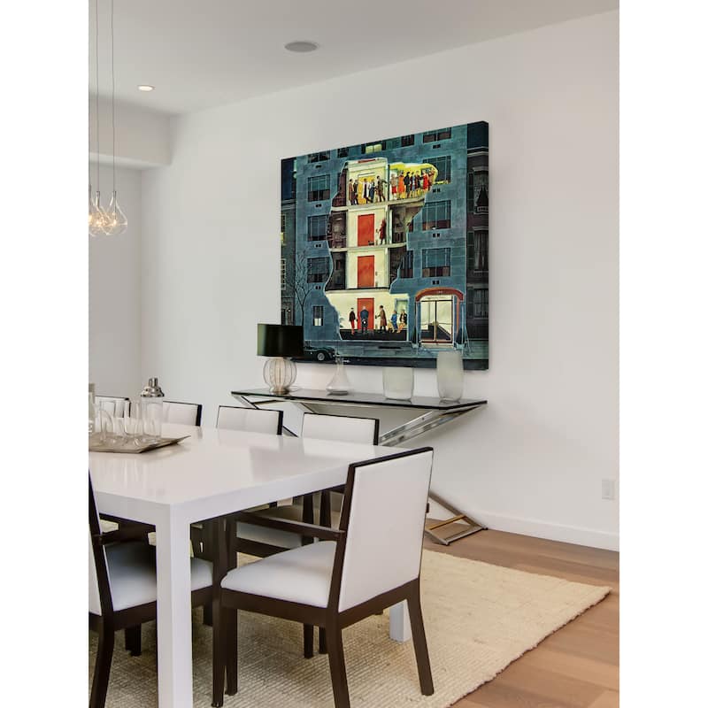 Marmont Hill - Party Holding Up the Elevator by Ben Kimberly Prins Painting Print on Canvas