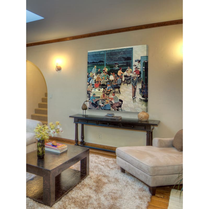 Marmont Hill - Clubhouse on Rainy Day by Ben Kimberly Prins Painting Print on Canvas - Multi-Color