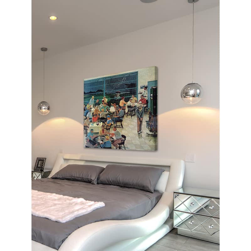 Marmont Hill - Clubhouse on Rainy Day by Ben Kimberly Prins Painting Print on Canvas - Multi-Color