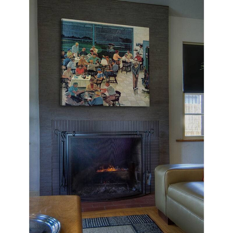 Marmont Hill - Clubhouse on Rainy Day by Ben Kimberly Prins Painting Print on Canvas - Multi-Color