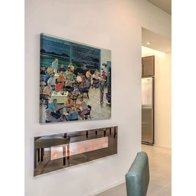 Marmont Hill - Clubhouse on Rainy Day by Ben Kimberly Prins Painting Print on Canvas - Multi-Color