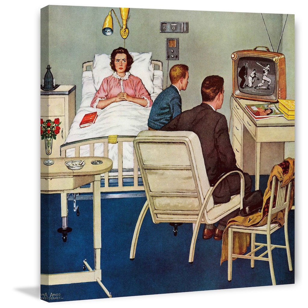 Marmont Hill - Baseball in the Hospital by Amos Sewell Painting Print on Canvas - Multi-Color