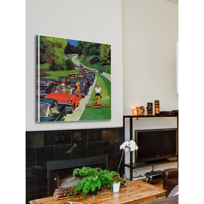 Marmont Hill - Speeder on the Median by Richard Sargent Painting Print on Canvas - Multi-Color