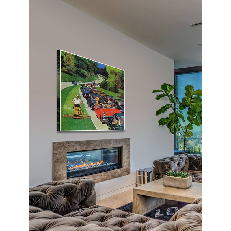 Marmont Hill - Speeder on the Median by Richard Sargent Painting Print on Canvas - Multi-Color