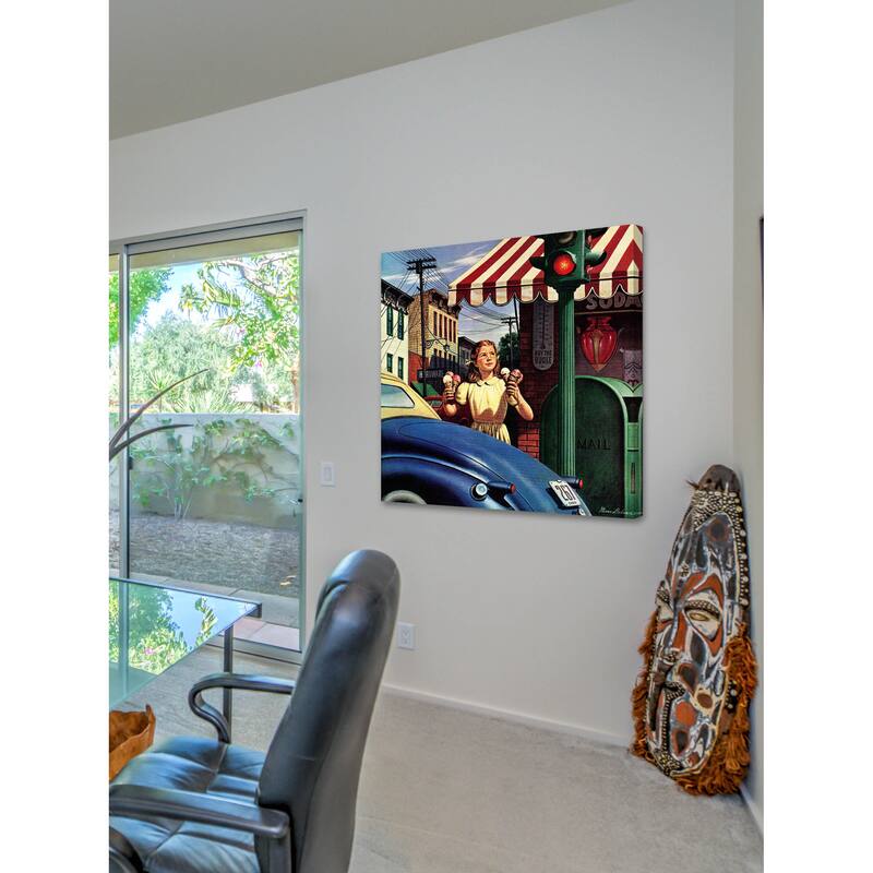 Marmont Hill - Dripping Cones by Stevan Dohanos Painting Print on Canvas - Multi-Color
