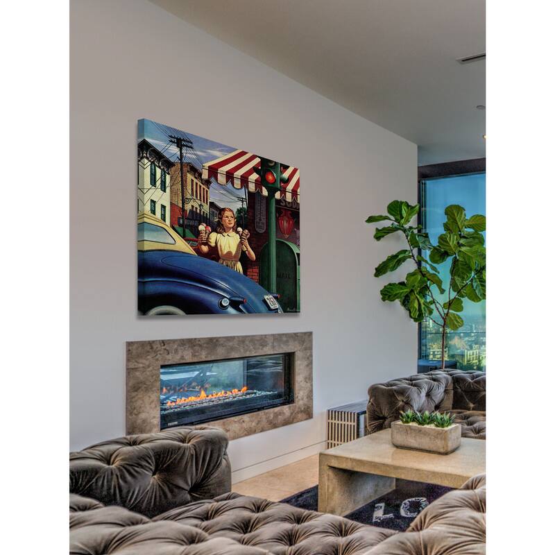 Marmont Hill - Dripping Cones by Stevan Dohanos Painting Print on Canvas - Multi-Color