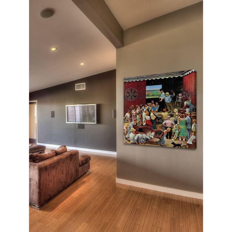 Marmont Hill - Country Auction by John Falter Painting Print on Canvas - Multi-Color