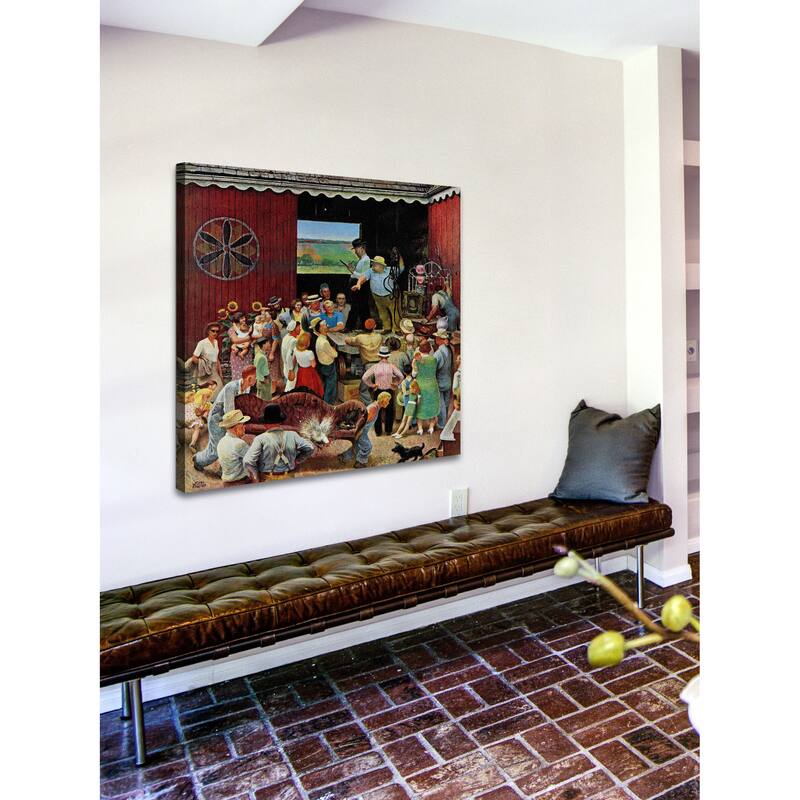 Marmont Hill - Country Auction by John Falter Painting Print on Canvas - Multi-Color