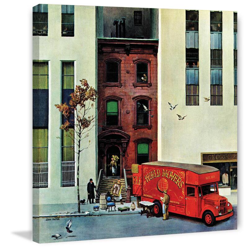 Marmont Hill - Moving day by John Falter Painting Print on Canvas - Multi-Color