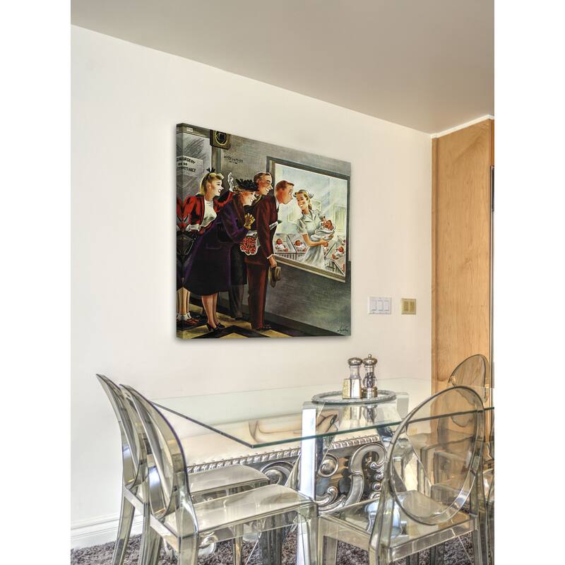 Marmont Hill - Maternity Ward by Constantin Alajalov Painting Print on Canvas - Multi-Color