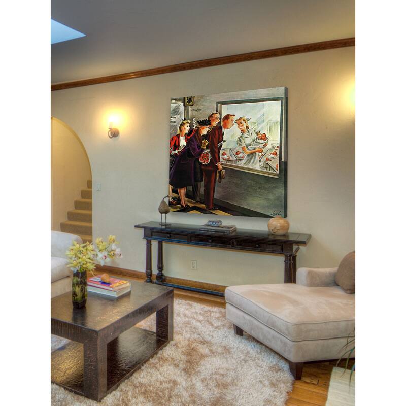 Marmont Hill - Maternity Ward by Constantin Alajalov Painting Print on Canvas - Multi-Color