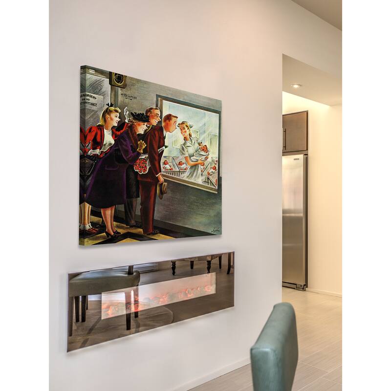 Marmont Hill - Maternity Ward by Constantin Alajalov Painting Print on Canvas - Multi-Color