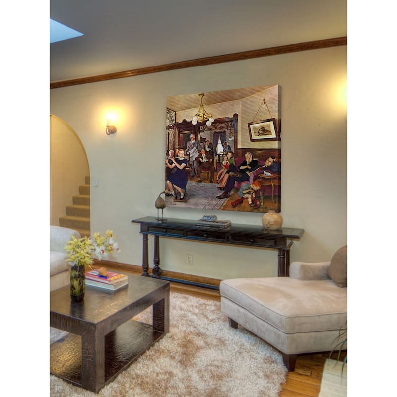Marmont Hill - Thanksgiving Flute Performance by John Falter Painting Print on Canvas - Multi-Color