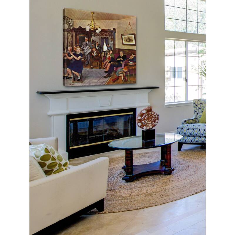 Marmont Hill - Thanksgiving Flute Performance by John Falter Painting Print on Canvas - Multi-Color