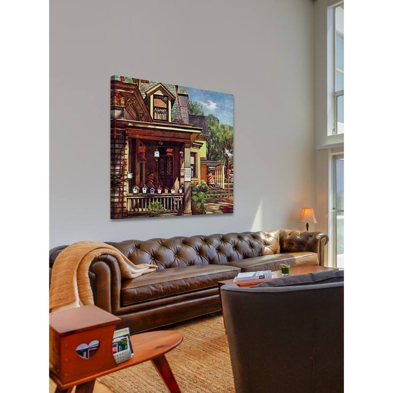 Marmont Hill - Birdhouse Builder by John Falter Painting Print on Canvas