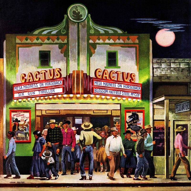 Marmont Hill - Cactus Theater by John Falter Painting Print on Canvas - Multi-Color